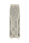SWAYING/KNIT floating line slim long skirt SW23AW3B33 off-white